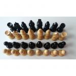 Conjunto de Peças de Xadrez de Madeira Artesanal 7.9 cm Preto