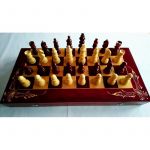 Grande Jogo de Xadrez de Madeira Artesanal Gigante 64x64 cm Caixa de Tabuleiro de Xadrez Gamão Peça de Madeira Vermelho