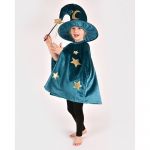 Den Goda Fen Fato De Mágico Infantil 3-8 Anos Blue