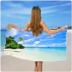 Toalha de Praia com Estampa de Praia TP100X200