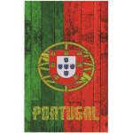 Toalha de Praia Microfibra Bandeira de Portugal Tábuas de Madeira 180 x 100 cm