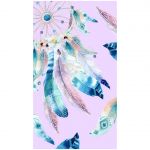 Casa de Praia Toalha de Praia Microfibra com Dream Catcher 180 x 100 cm Rosa