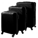Trizand Conjunto de 3 Malas de Viagem 39L/70L/90L Preto