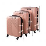 Trizand Conjunto de 3 Malas de Viagem 39L/70L/90L Rosa