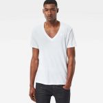 G-Star Raw T-shirt Base Heather Ribbed V Neck S/s 2Packs Ny Jersey White Solid - D07203.2757.2020
