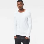 G-Star Raw Camisola Base Ribbed Neck Tee L/s Premium 1 By 1 White - D07204.124.110