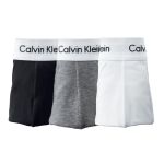 Calvin Klein Pack 3 Boxers Low Rise Cotton Stretch Black/White/Grey Heather M