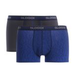 Sloggi Boxers Men Start em Algodão Stretch Lote de 2 Cinzento + Azul Estampado - 350058105