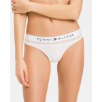 Tommy Hilfiger Tanga Sheer Flex Cotton com Tecido Transparente Branco 40 - A27817302