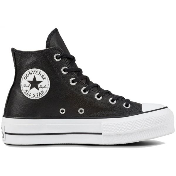 ALL STAR PLATAFORMA ECO LEATHER HI COURO PRETO - Converse é na Convexo!