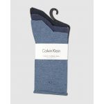 Calvin Klein Pack de 3 Pares de Meias c/ Cano Roulé Azul - A22316538