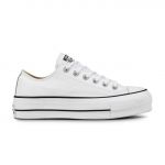 Converse All Star Chuck Taylor Lift Platform Leather Low Top Branco 38