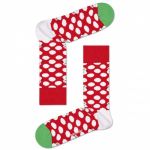 Happy Socks Meias Big Dot Snowman Vermelho 36 - BDS01-4300-36