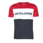 Jack Jones T-shirt JJELOGO BLOCKING Vermelho XL - 12173968-TANGO-RED-NOOS-XL