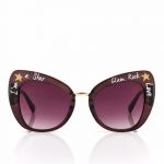 Óculos de Sol Starlite Design Femininos Glam Rock Preto (55 mm) - S0588140