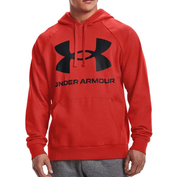 under armour rival fleece big logo moletom com capuz