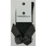 Maggiolly Meia Lisa Algodão c/ Laço Preto 25/27
