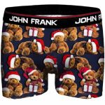 John Frank Boxer Digital Printed Christmas Teddy Bear Azul Xl - JFBD08-CH-TEDDY Bear-xl