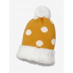 Vertbaudet Gorro em Malha às Bolas e Imitação Pelo Bege Estampado 12/14A