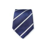 Linhafoz Gravata Riscas Pequenas Azul/Branco