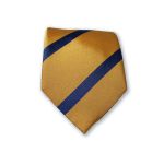 Linhafoz Gravata Riscas Dourado/Azul
