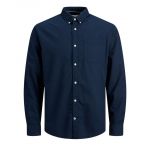 Jack & Jones Camisa Oxford em Algodão Bci Slim Lisa Azul-Marinho 2 - A38387187