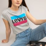 Levi's T-Shirt Cinza Mesclado 3 Anos (94 cm)