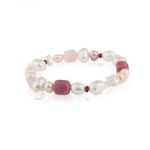 Tous Pulseira Pearls em Prata de Primeira Lei Pérolas Granadas Rodocrositas - MP_0086322_913031560