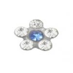 Inverness Brinco Sensível Flor Cristal Azul Ins119 - 6457630