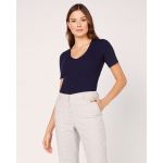 Kookaï Camisola de Malha Justa Canelada c/ Decote em V 42 - A35055246