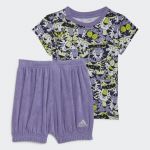 Adidas Conjunto Bebé Menina de Verão Marimekko Semi Solar Yellow / Pulse Lime / Magic Lilac / White 104 - HF1976-104