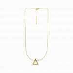 Colar Triangulo em Aço Dourado - 99901E23