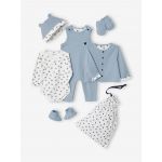 Conjunto macacão + fita do cabelo estampados, para bebé menina-Bebé 0-36  meses-Vertbaudet