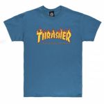 Thrasher T-Shirt Flame Logo Azul S - 144941-NY-S