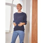 Vertbaudet Camisola c/ Folho Especial Gravidez e Amamentação Cinzento 42/44