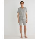 Boss Calções Masculino de Pijama de Micro Modal Cinzento-claro 44 - A41022444
