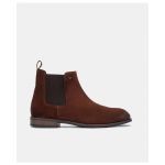 Martinelli Botins Masculinos de Cano Baixo Tipo Chelsea Sola de Borracha em Camurça - Castanho-claro 42 - A43075249