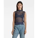 G-Star Raw Top Pointelle Knitted Mock c/ Design Translúcido s/ Mangas 34 - A43786100