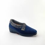 DeValverde Sapatos Femininos Conforto Cunha Azul Marinho 40 - 296_A-40