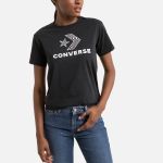 Converse T-Shirt Star Chevron Tee, Puro Algodão Preto Algodão S
