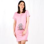 Desana Camisa de Maternidade de Manga Curta com Cão Rosa XL