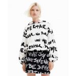 Desigual Sweatshirt Oversize c/ Texto do 'manifesto' 038 - A43743106