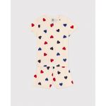 Petit Bateau Pijama Menina Curto c/ Coração em Algodão 12 Anos - A44790889