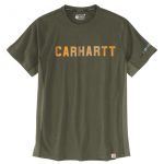 Carhartt T-Shirt Force Block Logo Verde L