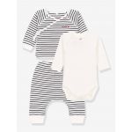 Petit Bateau Conjunto de 3 Peças Cru NASCIMENTO-50CM