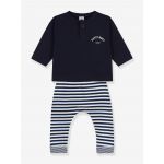 Petit Bateau Conjunto de Bebé: Camisola e Calças - Petit Bateau Marinho 36M-94CM