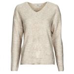Only Camisola Onlcamilla V-neck Pullover Knt Noos Bege XS