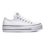 Converse All Star Chuck Taylor Lift Platform Leather Low Top Branco 36