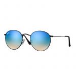 Óculos de Sol Ray-Ban Óculos de Sol Unissexo Rb3447 round metal 002/4o shiny black mirror gradient blue