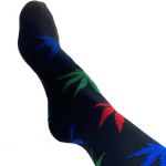 Hemp Socks Meias Cannabis Unissexo Black 40cm